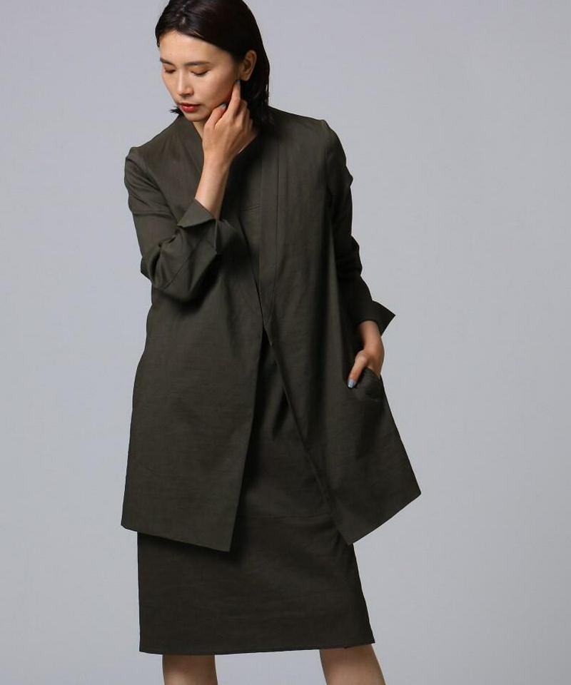 【洗える】マリー二ヴィス　リネンロングジャケット