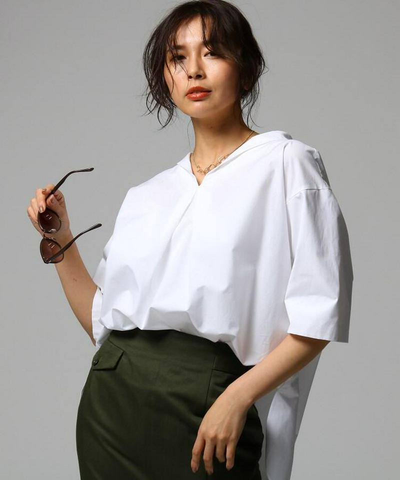 セーラー風ワイドシャツ