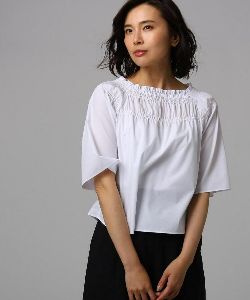 【洗える】シルキーコットン シャーリングシャツ