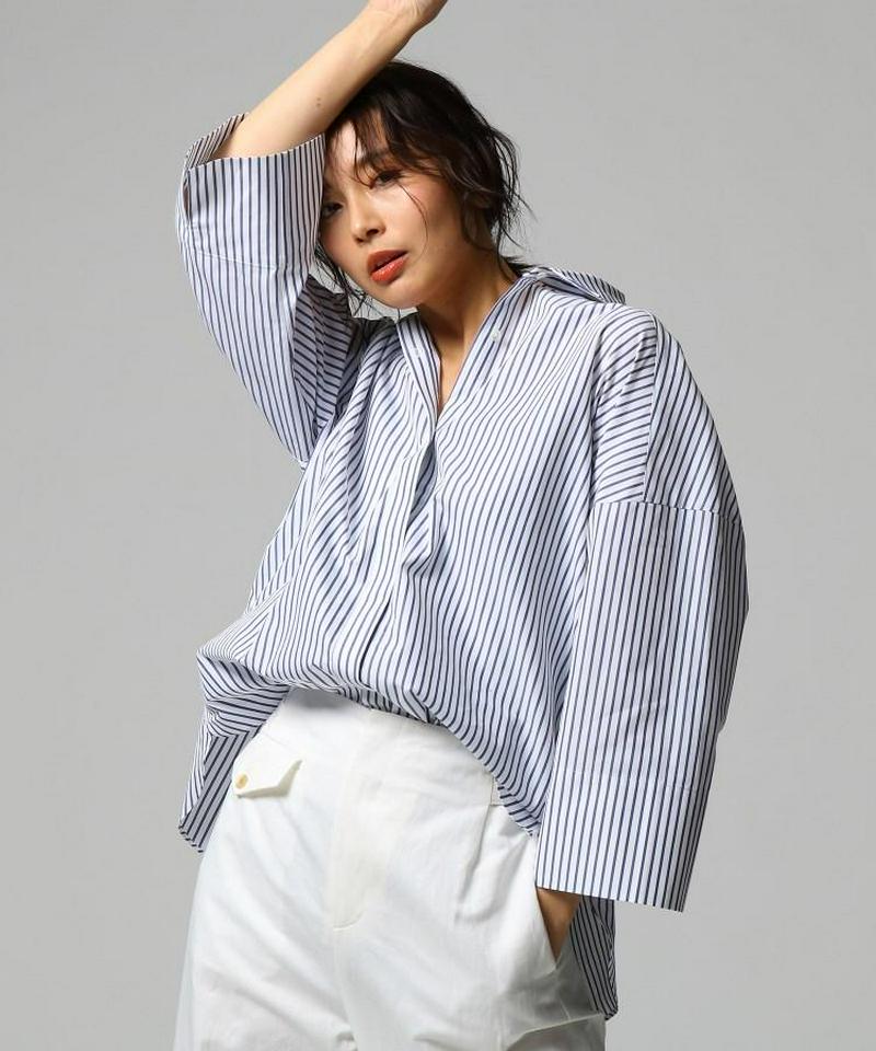 ストライプワイドシャツ