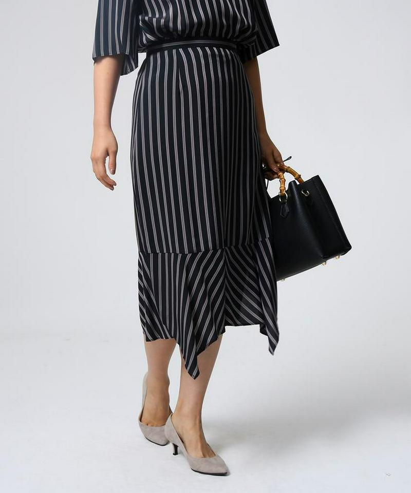 ヌーベルストライプ 切り替えスカート