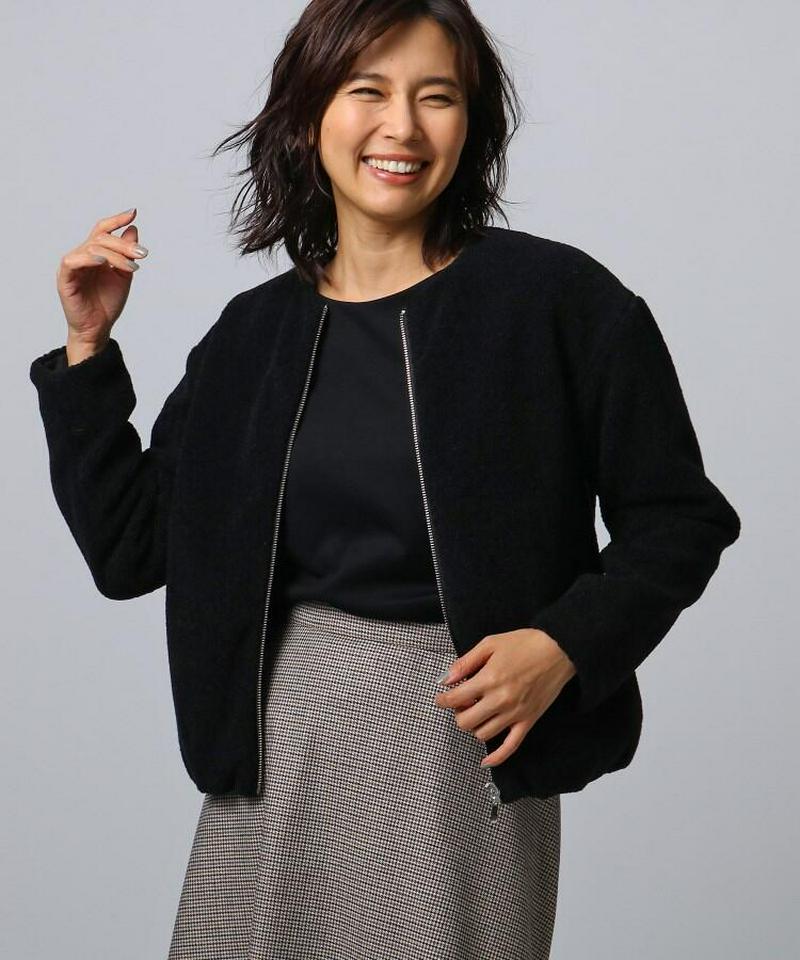 【洗える】フラッフィーボア ブルゾン