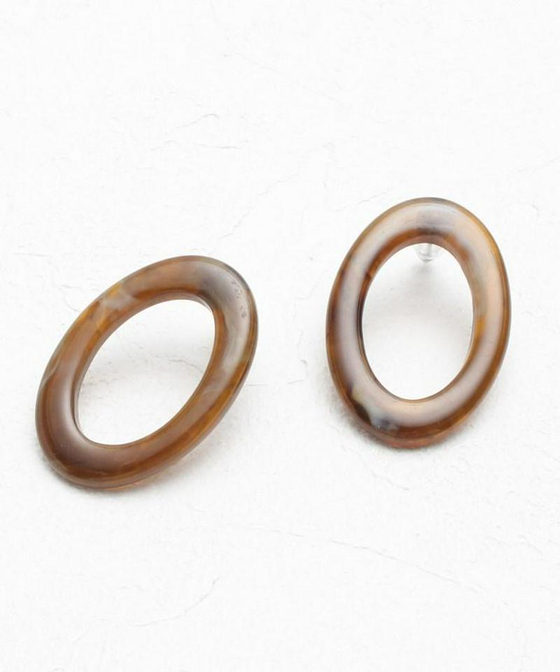 樹脂オーバルピアス