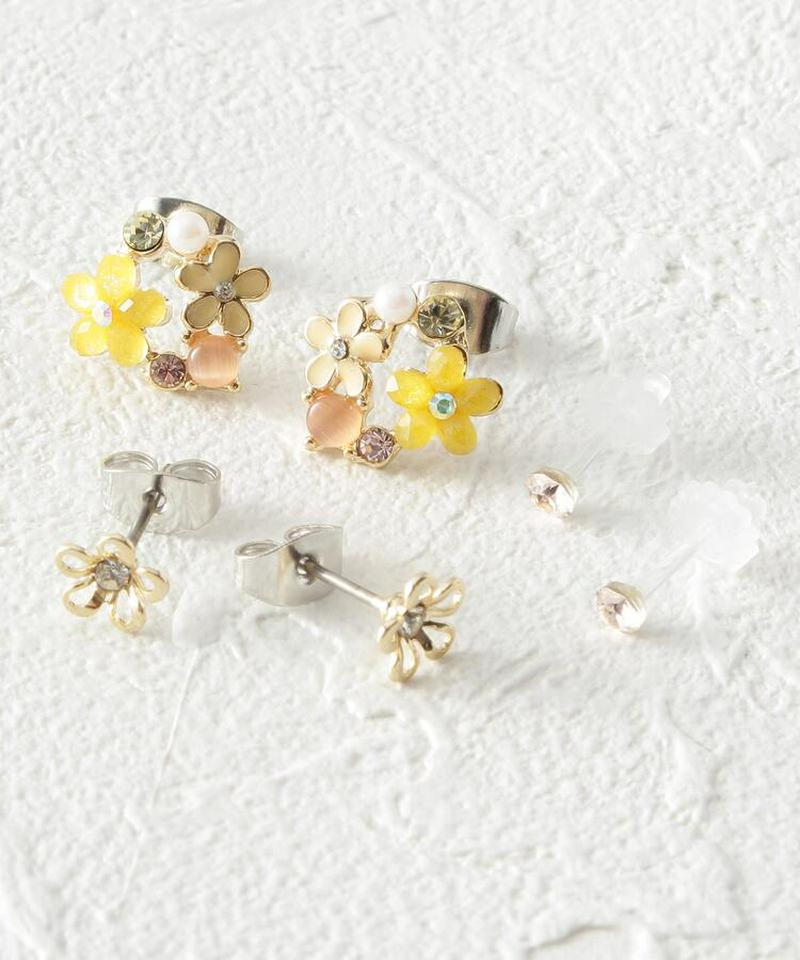 花ブーケセットピアス(3P)