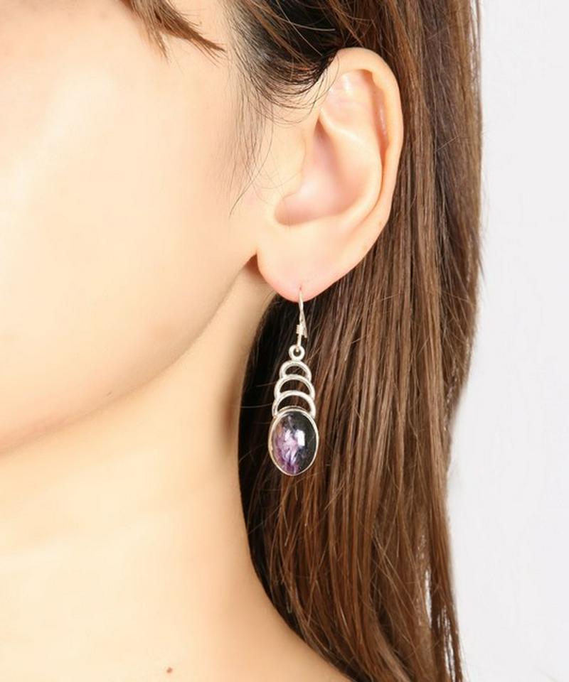 【フランス買付】チャロアイト ピアス