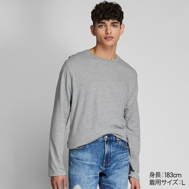 スーピマコットンクルーネックT（長袖）