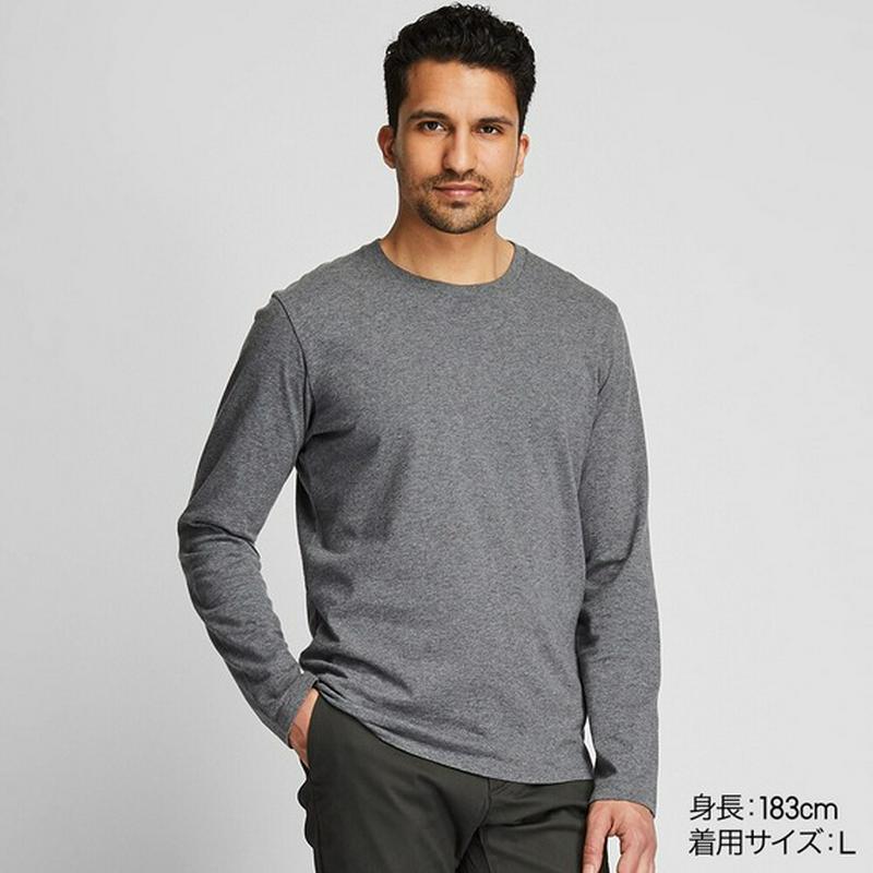 スーピマコットンクルーネックT（長袖）