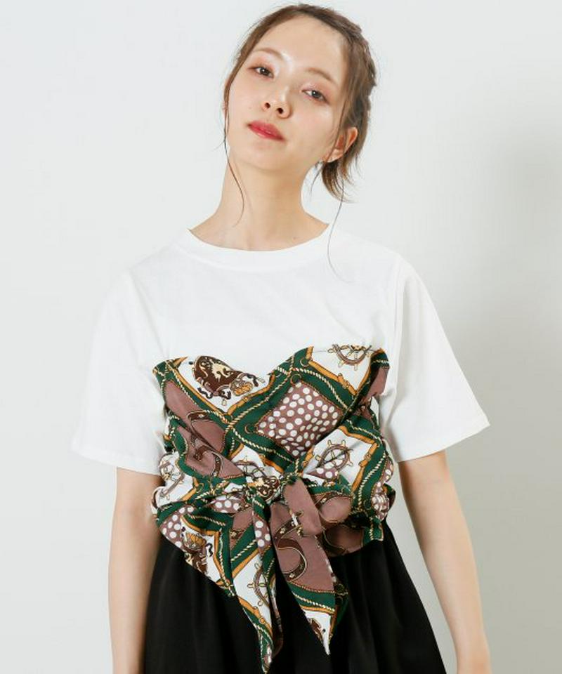 スカーフビスチェTシャツ