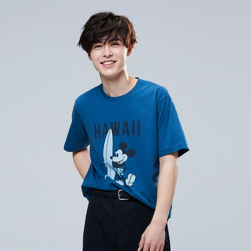 ミッキー ブルー UT（グラフィックTシャツ・半袖）