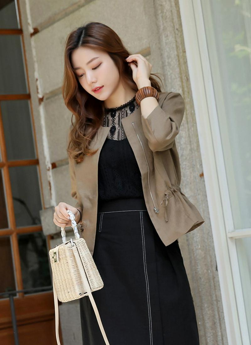 ドロストノーカラージャケット