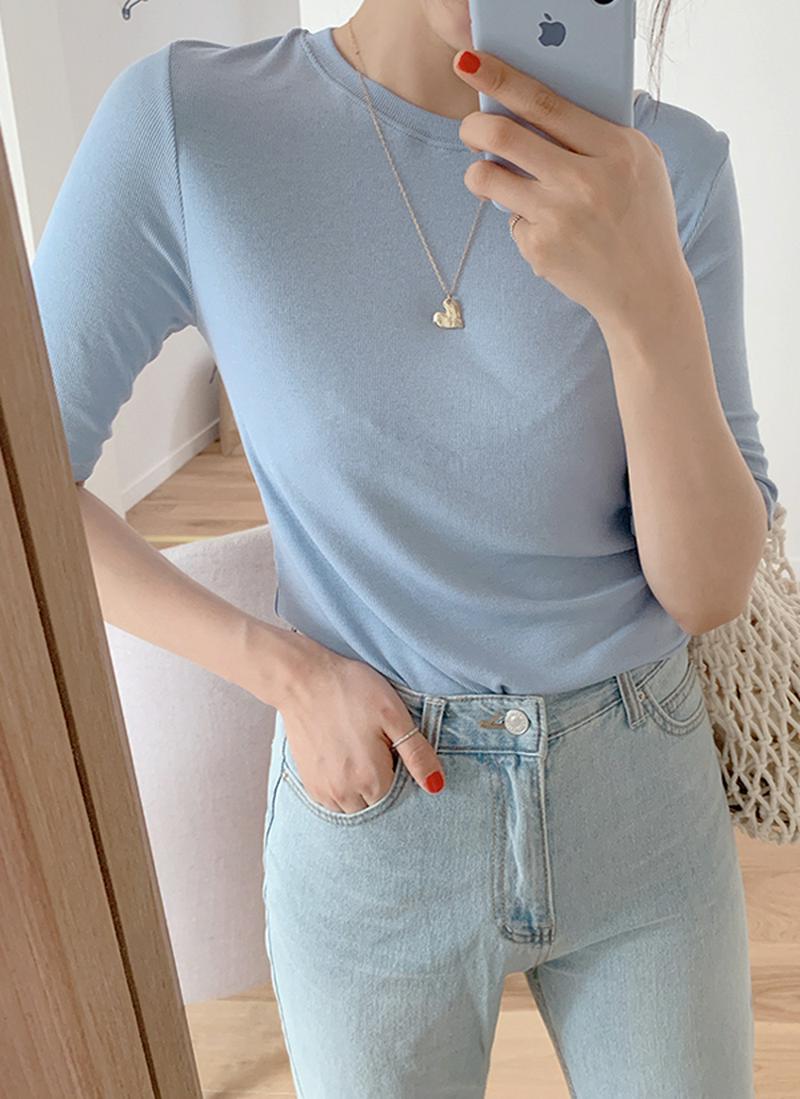 バック切替レーヨンTシャツ