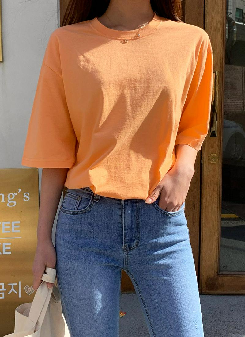 サマーカラーショートスリーブTシャツ