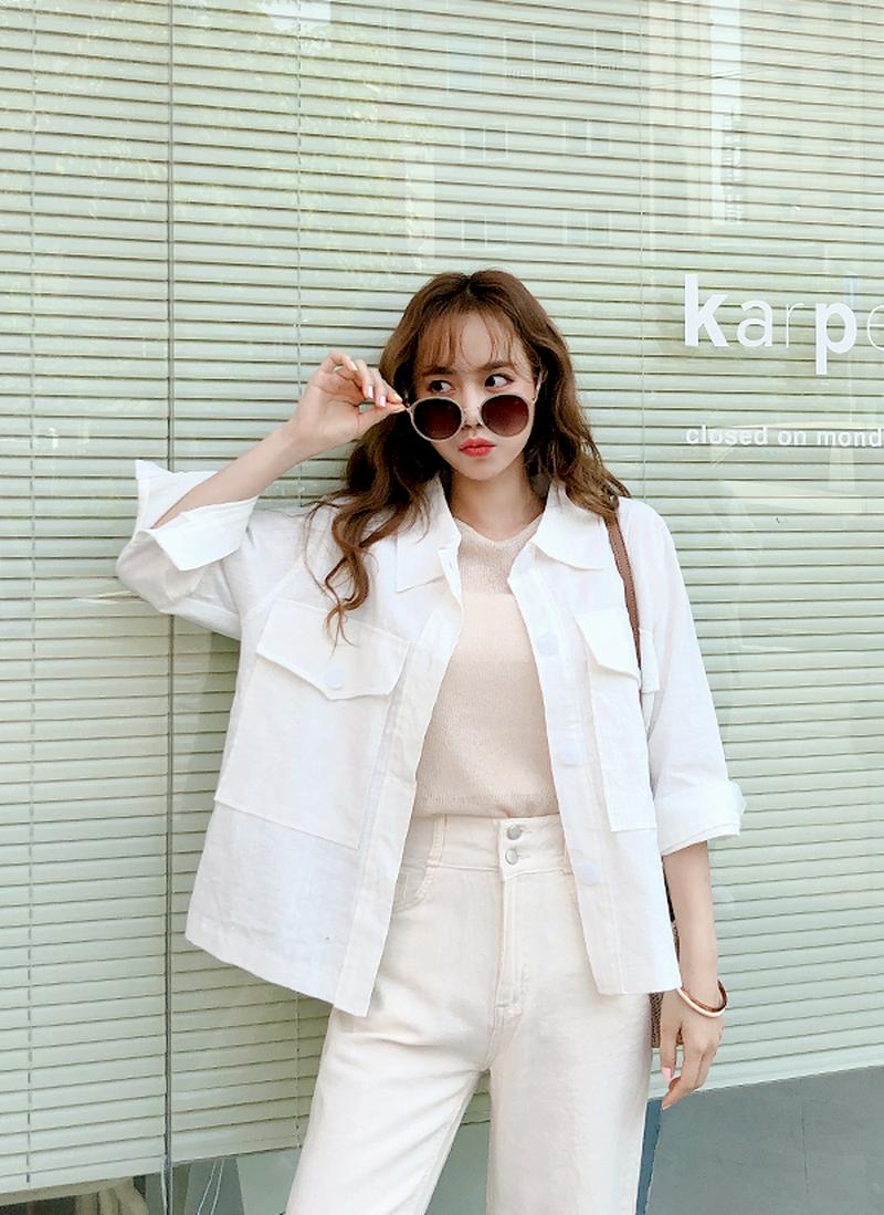 リネンビッグポケットジャケット