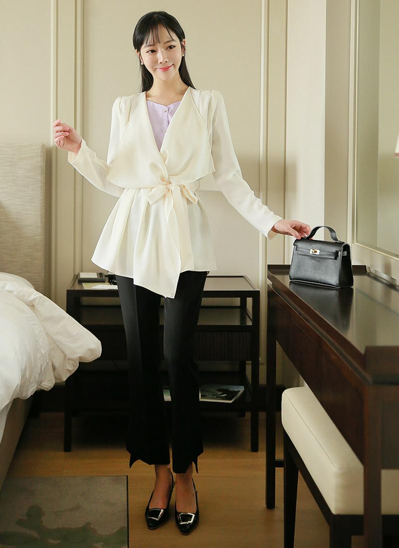 ストラップ付シフォンジャケット