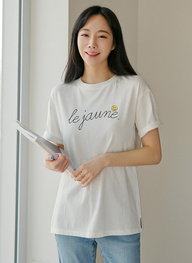 スマイルロゴプリントTシャツ