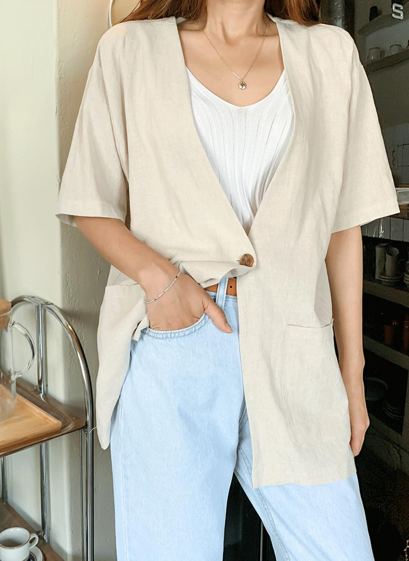 ワンボタンショートスリーブジャケット