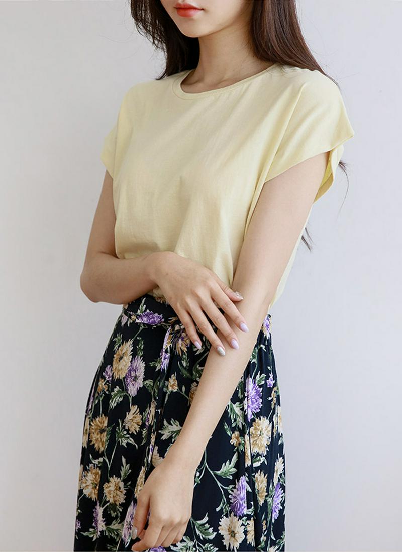 フレンチスリーブベーシックTシャツ