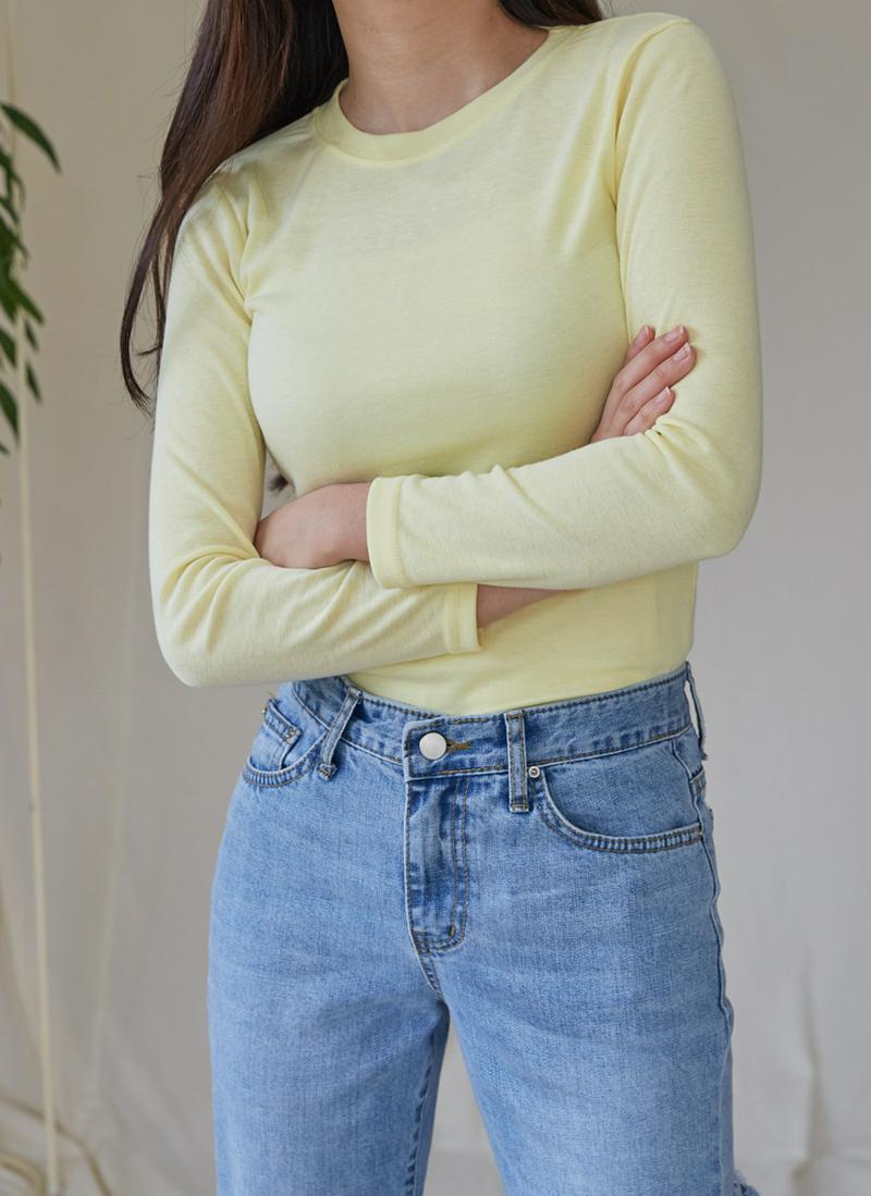 クルーネックカラフルTシャツ