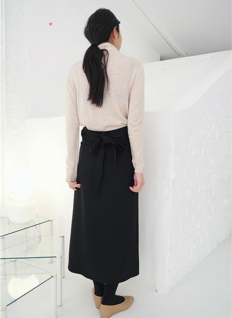 ウール混ルーズタートルネックTシャツ