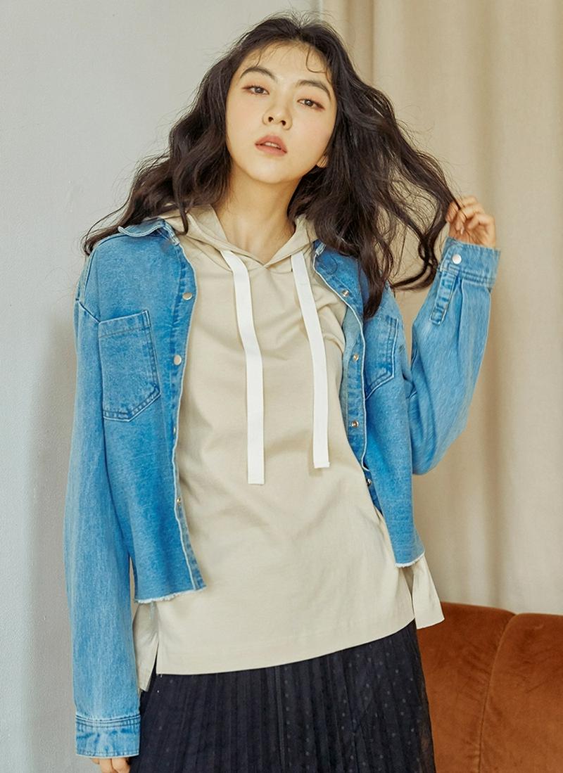 クロップドカットデニムジャケット