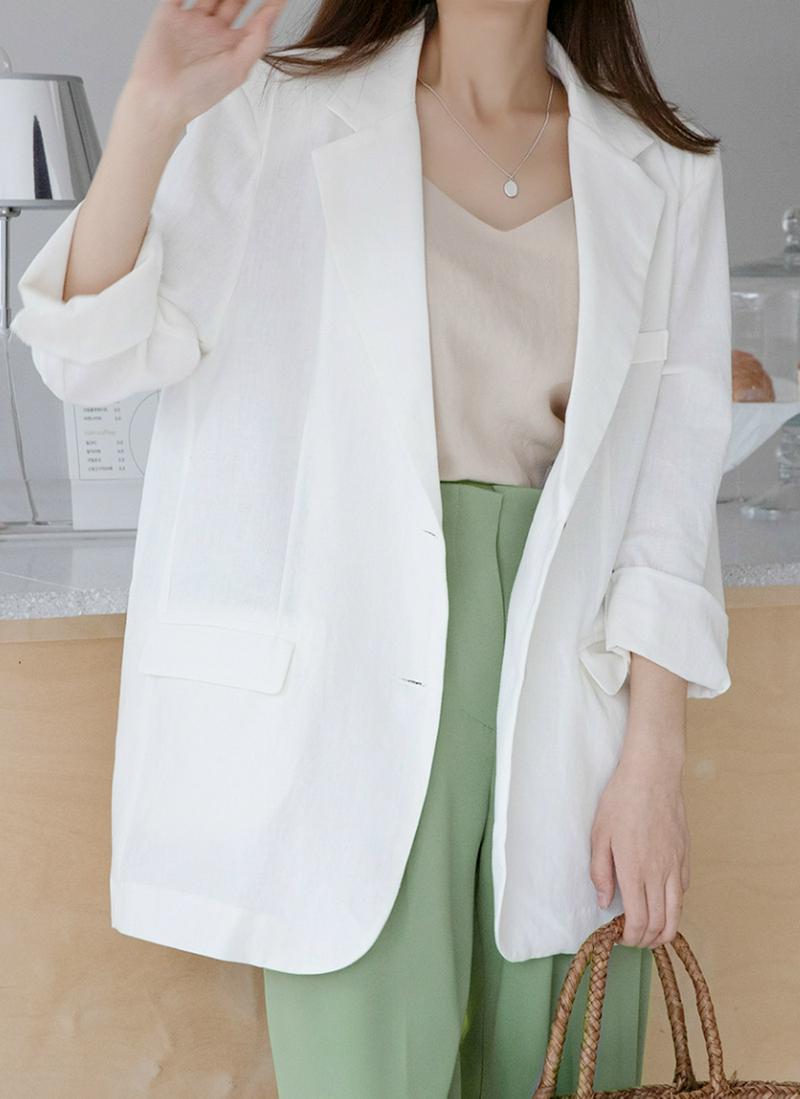 ストラップSETリネン混ジャケット