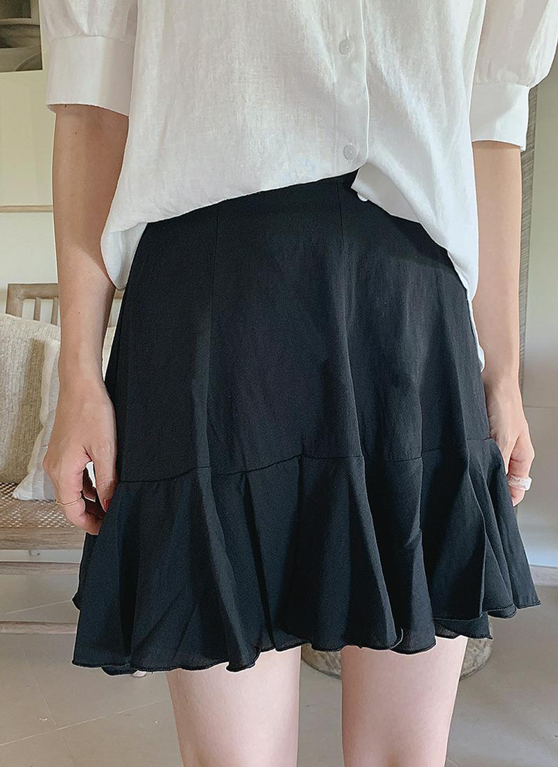 バックゴムフリルスカートパンツ
