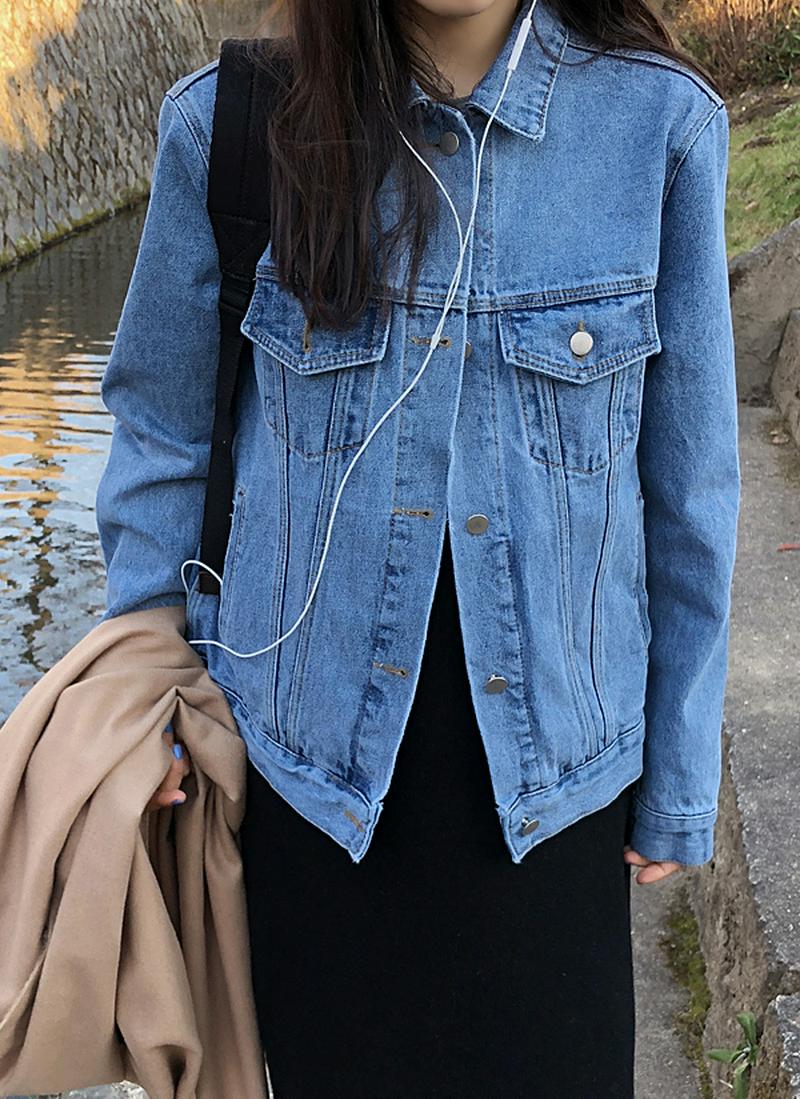 ミドル丈デニムジャケット