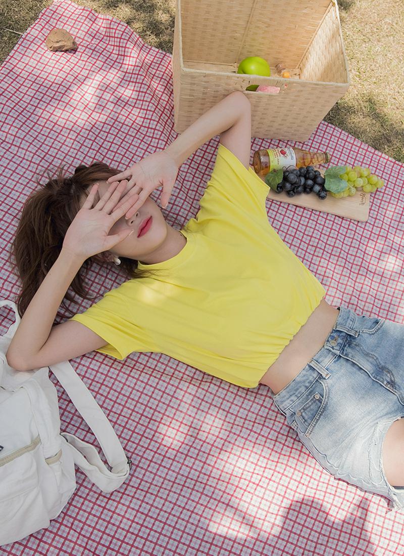 ウエストゴムコットンTシャツ