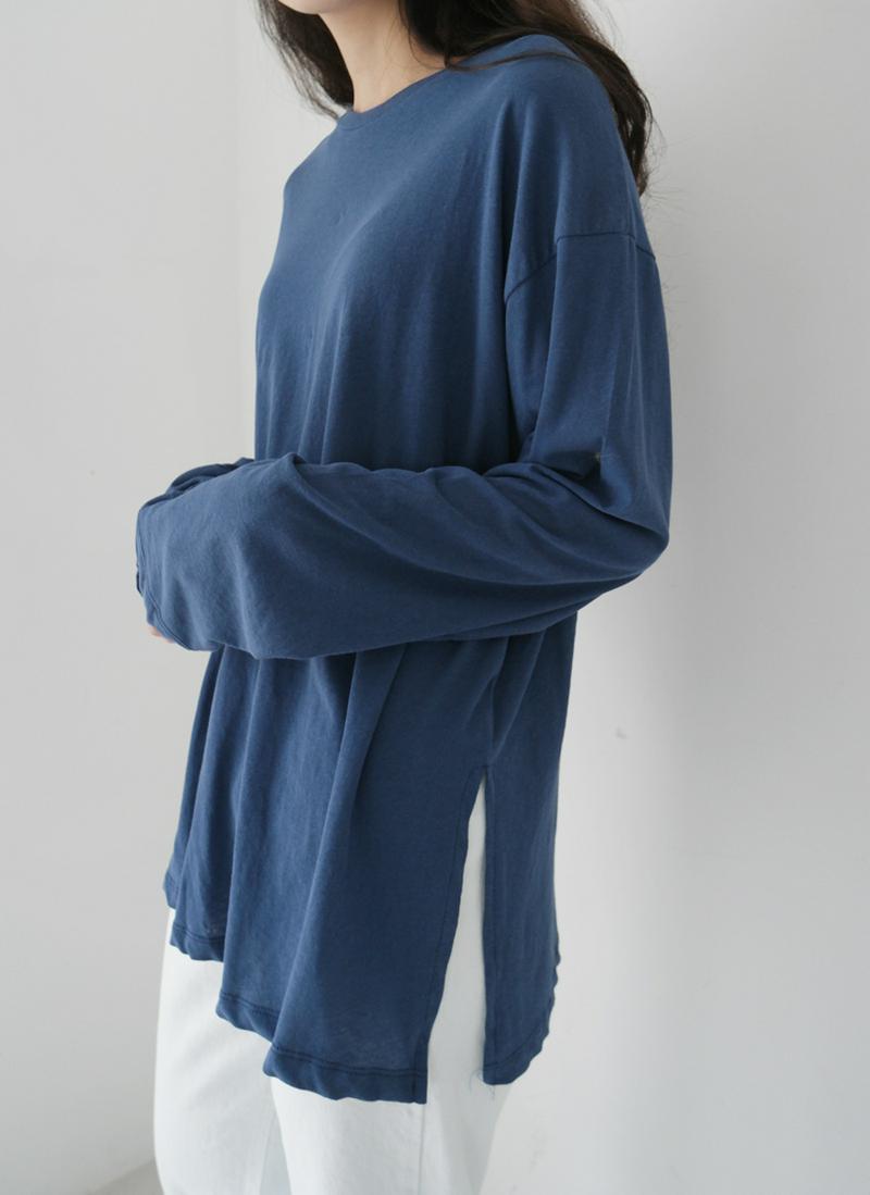 サイドスリットボクシーフィットTシャツ