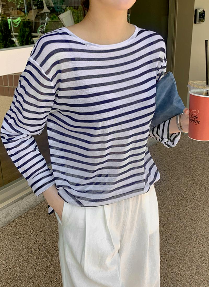 ボーダーサマーニットTシャツ