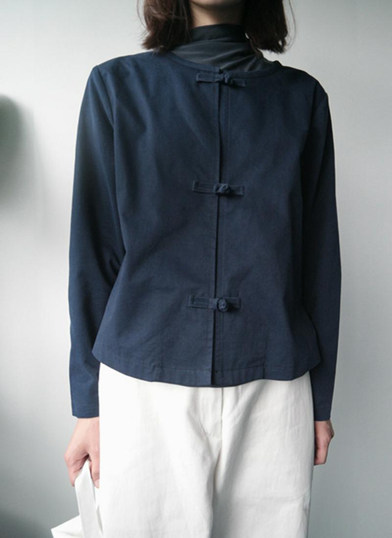 ノ―カラーノットボタンジャケット