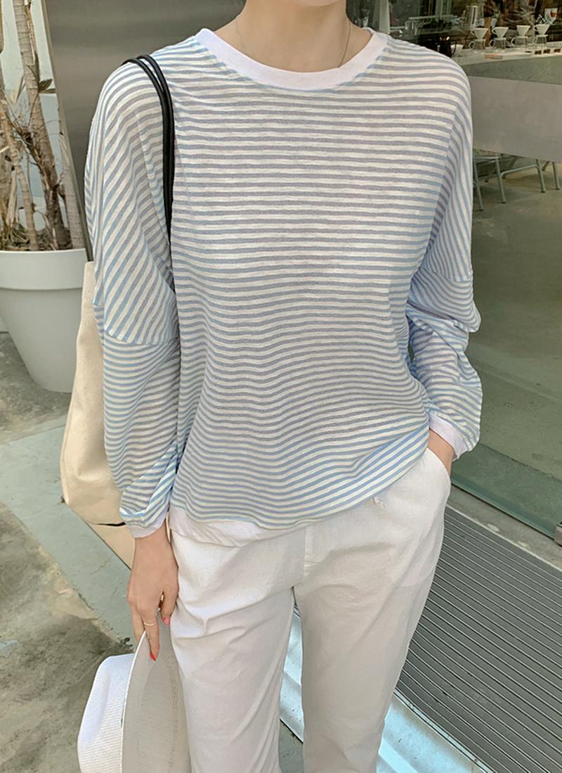 パステルボーダードロップTシャツ