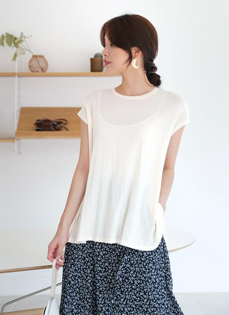 ショートスリーブフレアTシャツ・全3色