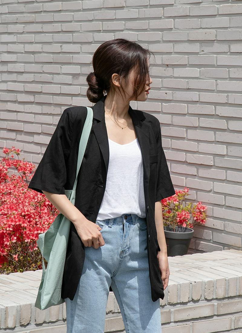 半袖スリーボタンジャケット