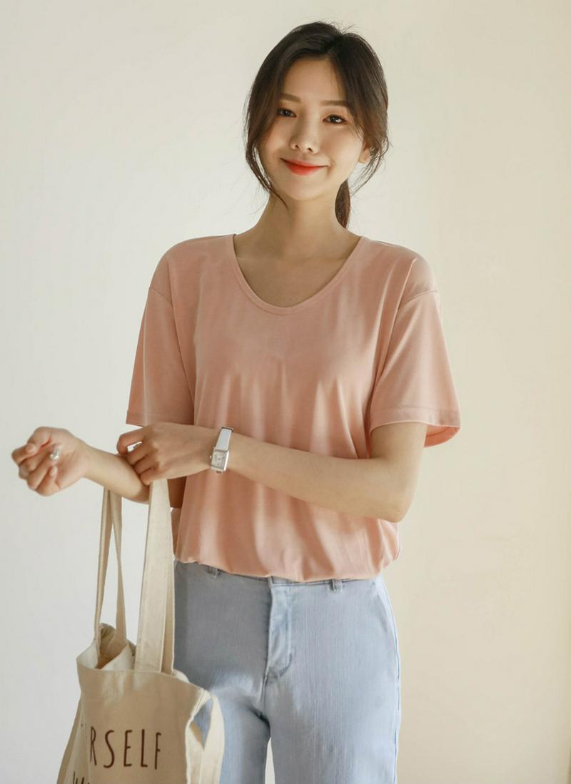 モダールテンセルショートスリーブTシャツ