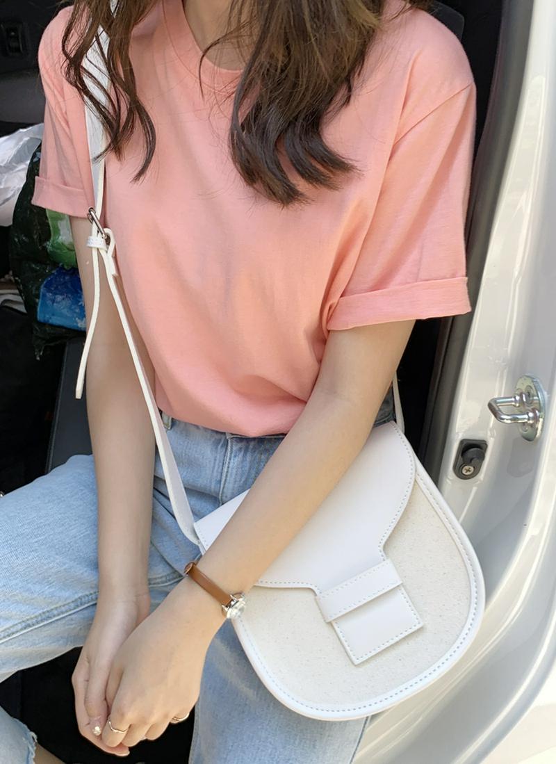 ロールアップスリーブTシャツ