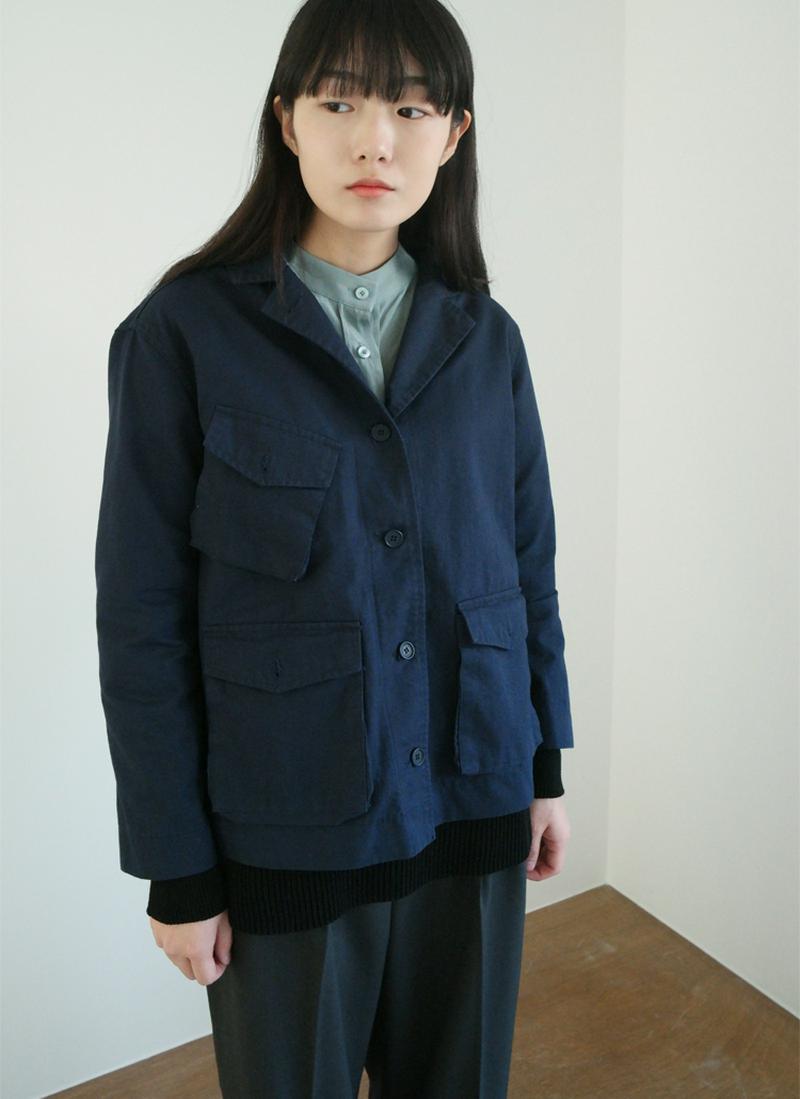 ボタンポケットシングルショートジャケット