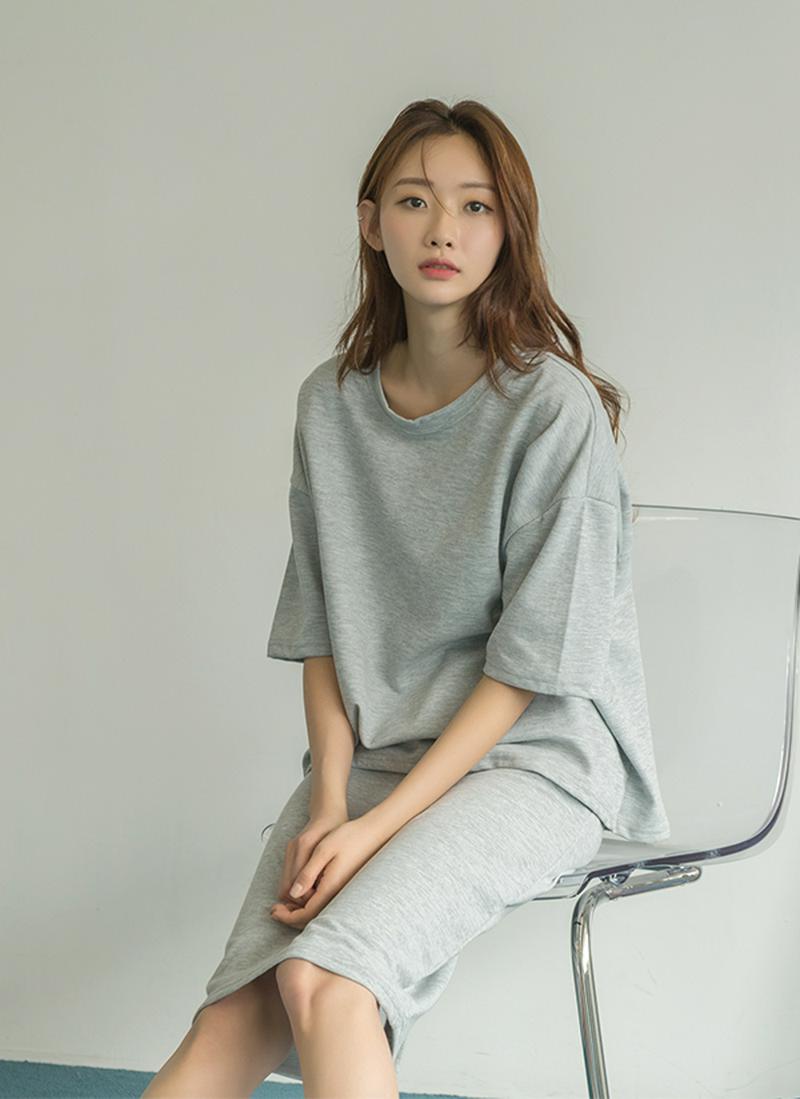 オーバー半袖Tシャツ&スカートSET