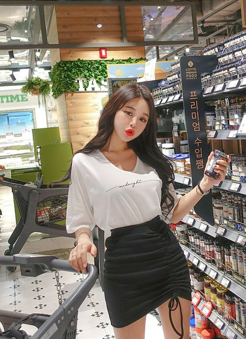 Midnightモダール混ルーズTシャツ