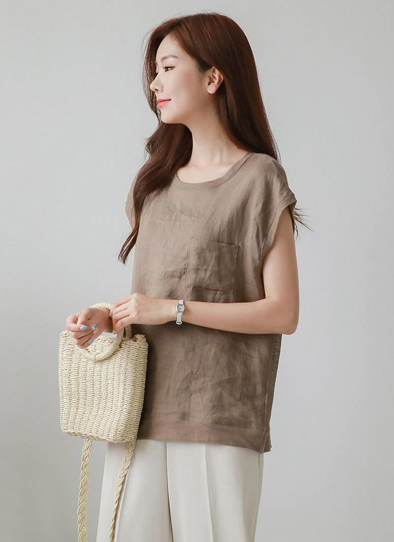 ワンポケフレンチスリーブTシャツ