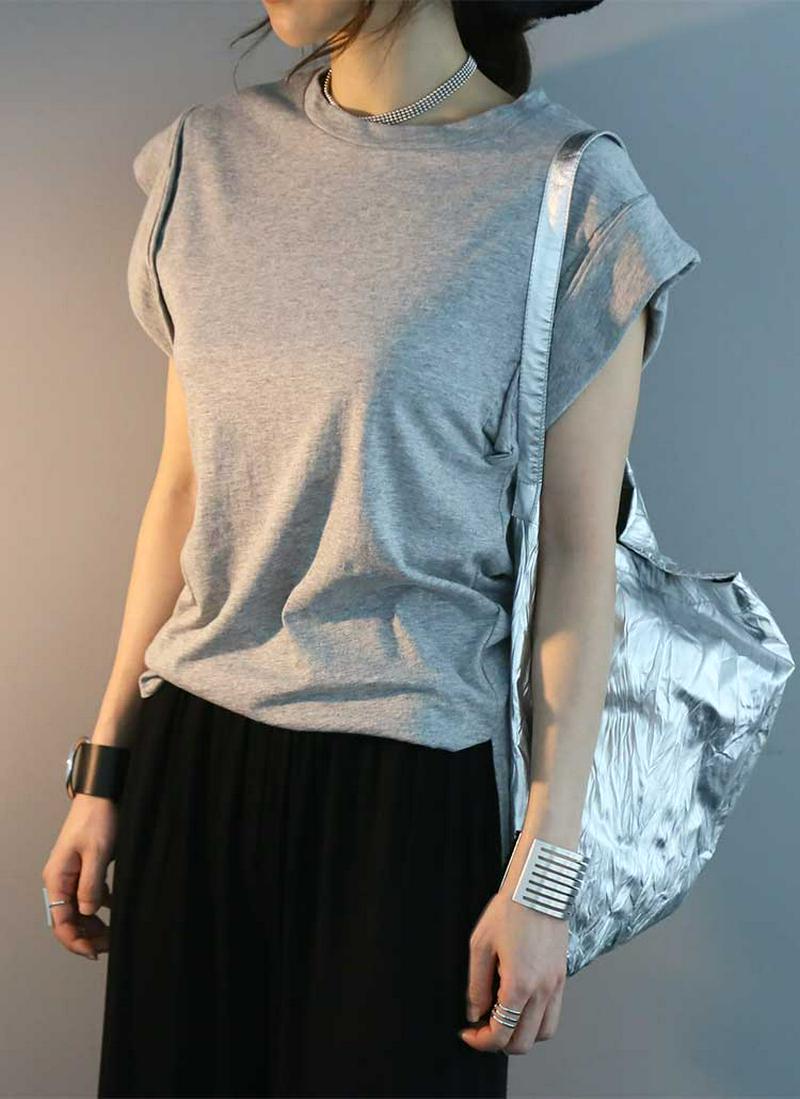 ロールアップショートスリーブTシャツ