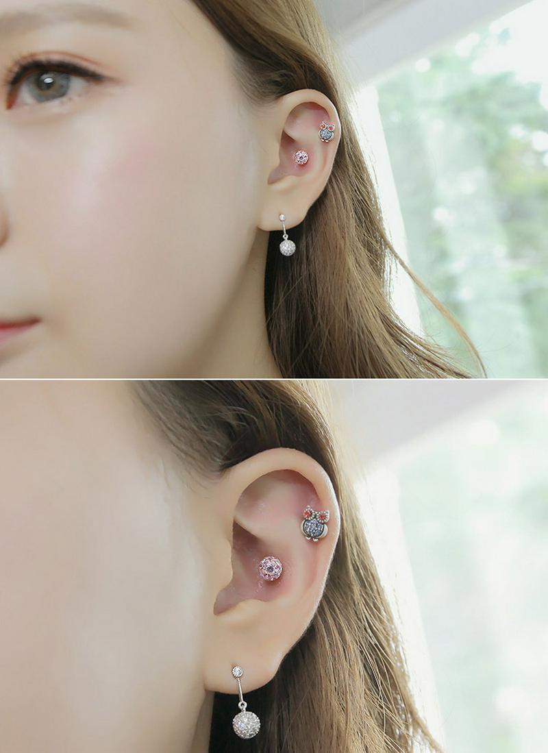キュービックミニボールピアス