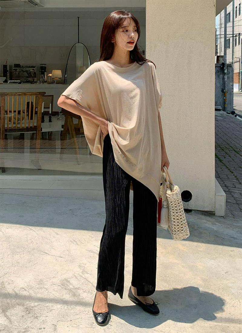 ルーズアンバランスTシャツ・全4色