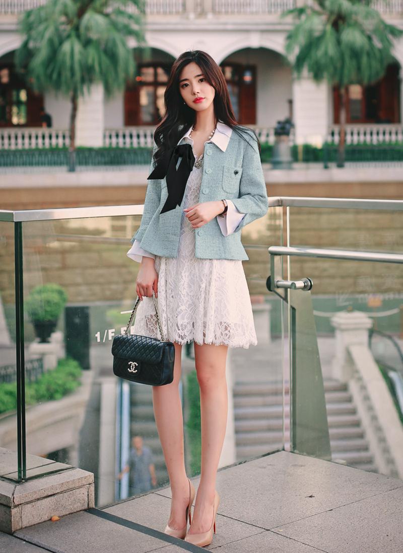 サイドスリットツイードジャケット