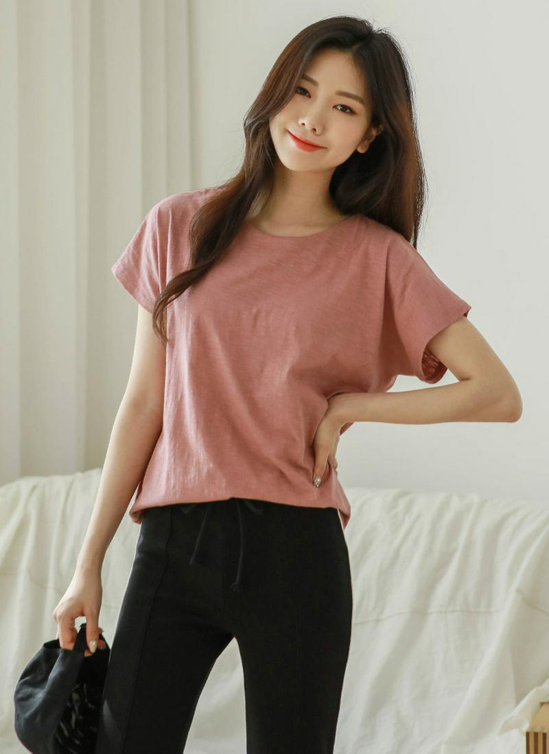 スラブハーフスリーブTシャツ