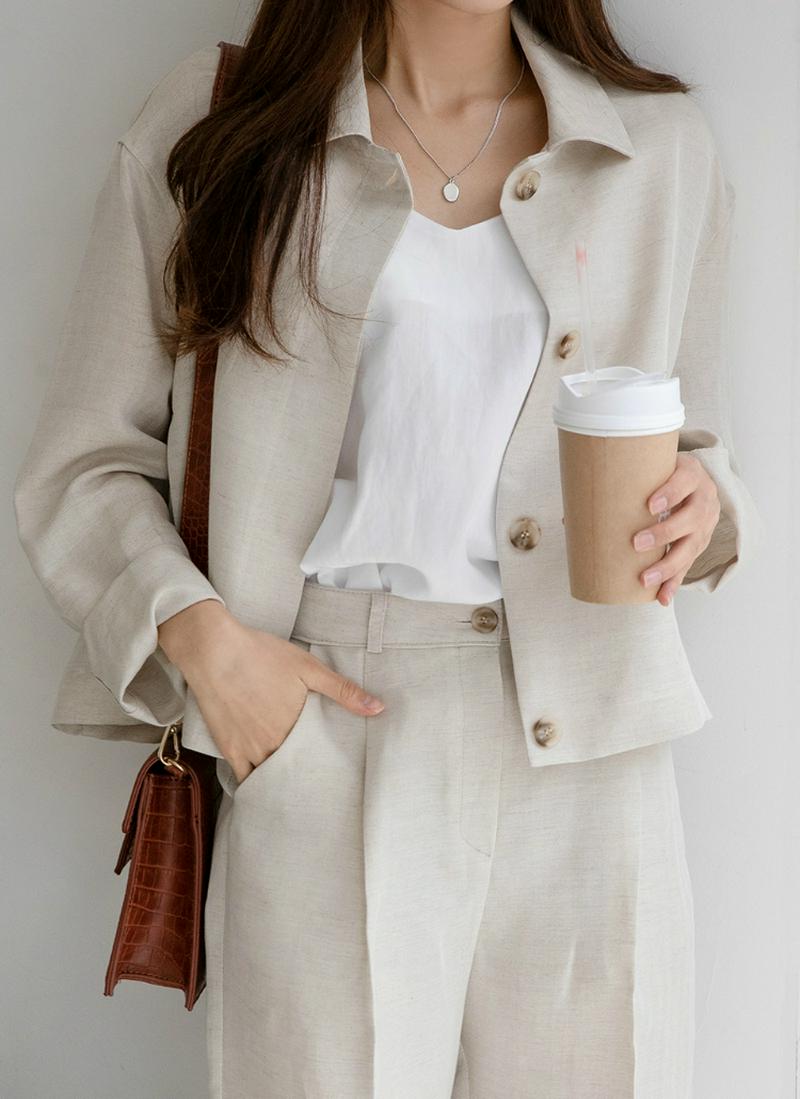 リネンフライフロントジャケット