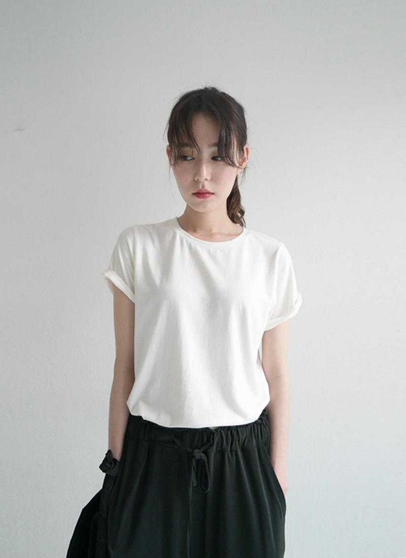 モダールブレンドラウンドTシャツ