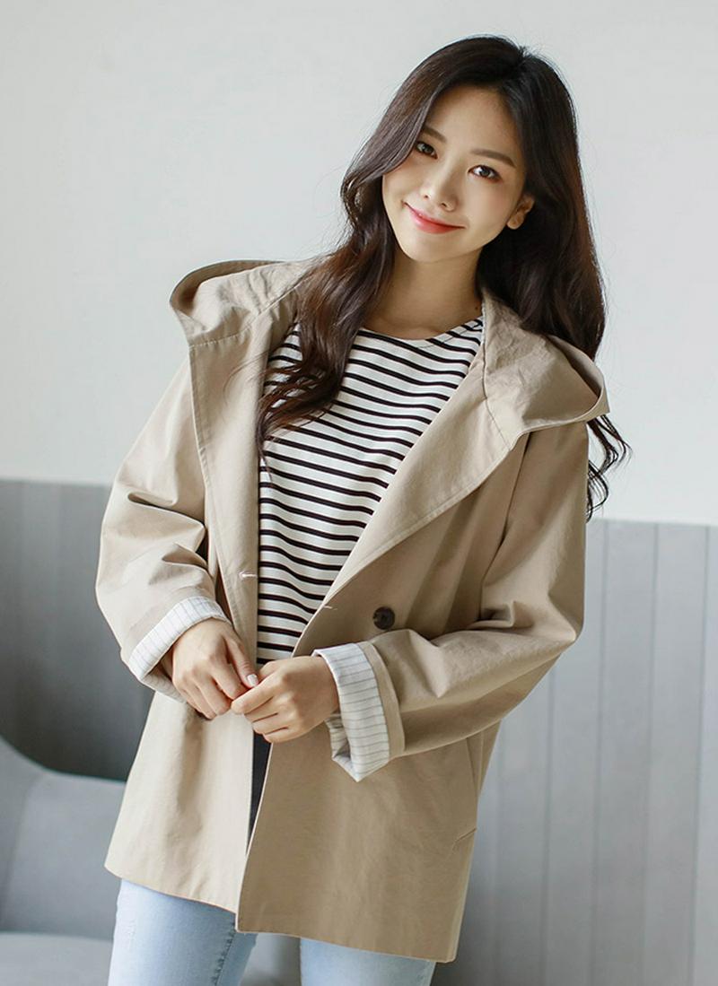 フードトレンチライクジャケット