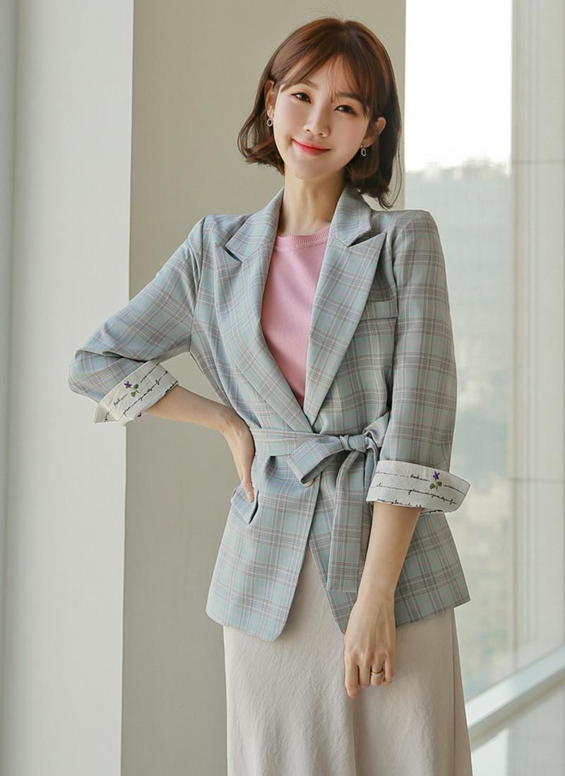 カフスポイントチェックジャケット