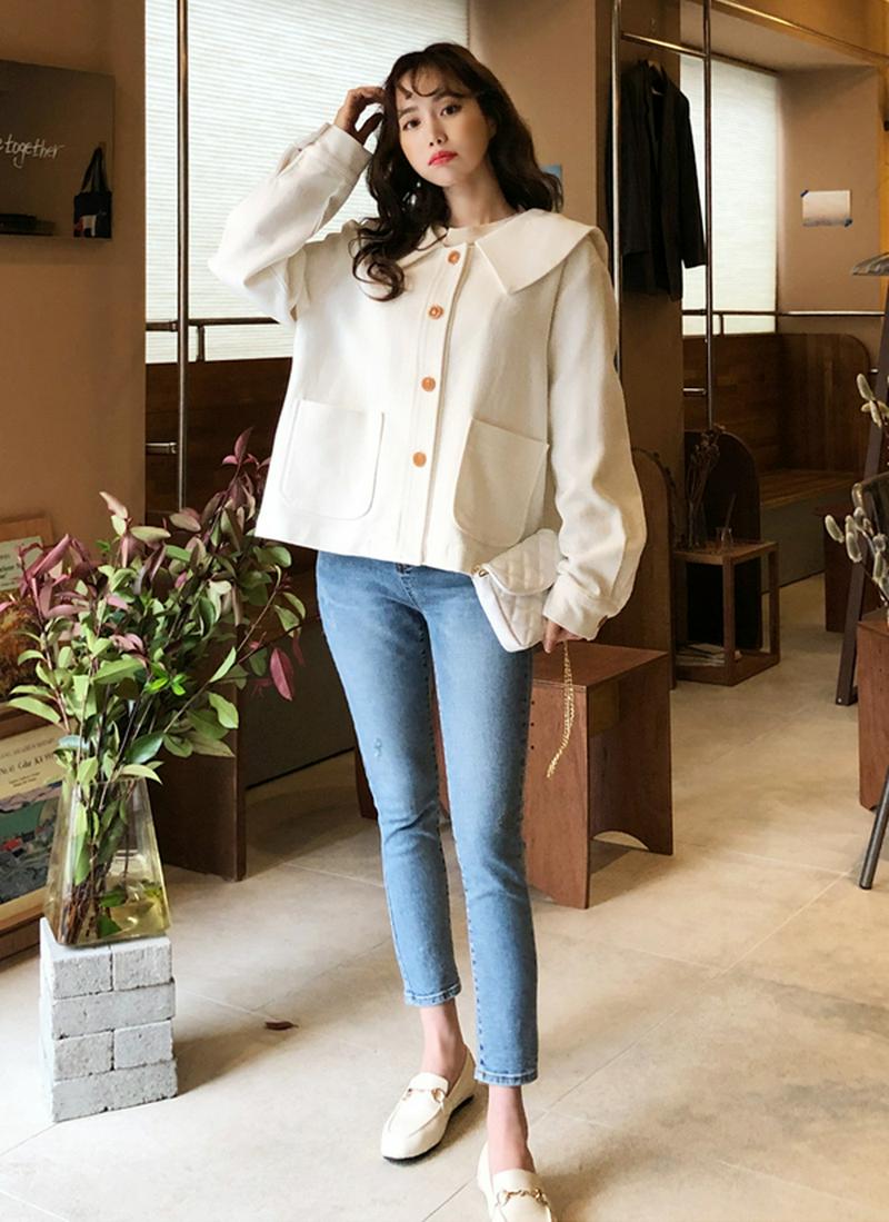 セーラーカラーボタンジャケット